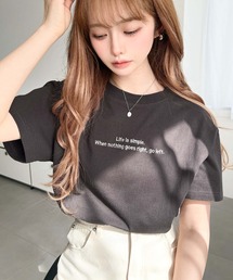 ロゴ刺繍半袖Tシャツ