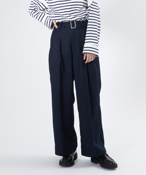 ONCILY（オンシェリー）の「【SET UP可能】BELTED STRAIGHT PANTS / ベルテッドストレートパンツ（その他パンツ・メンズ・カーキ/ダークブラウン/ネイビー・MEDIUM/SMALL/LARGE）」の13枚目の写真
