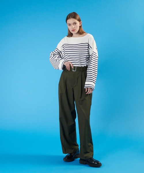 ONCILY（オンシェリー）の「【SET UP可能】BELTED STRAIGHT PANTS / ベルテッドストレートパンツ（その他パンツ・メンズ・カーキ/ダークブラウン/ネイビー・MEDIUM/SMALL/LARGE）」の6枚目の写真