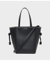 J&M DAVIDSON ベル スタッズ トートバッグ レザー レッド 肩掛け J&M DAVIDSON ベル スタッズ トートバッグ レザー レッド 肩掛け