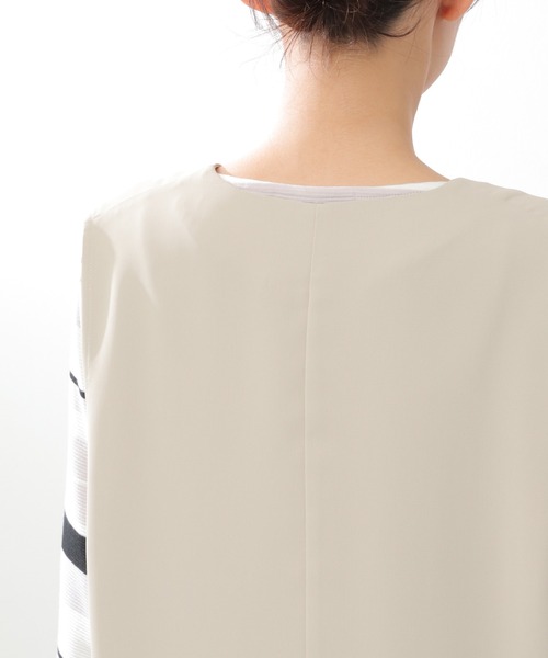 ikka(イッカ)の「ノーカラーサイドスリットジレ(ベスト・レディース・ブラック/ベージュ・S/M/L)」の16枚目の写真