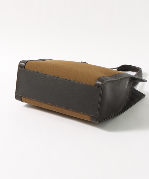 EDIFICE（エディフィス）の「【S.MANO / エス マーノ】CANVAS VERTICAL TOTE（トートバッグ・メンズ・ブラック/ブラウン・FREE）」の6枚目の写真