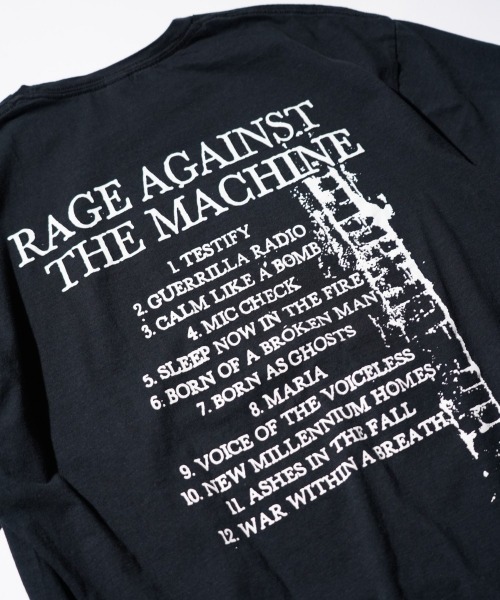2AM(ツーエイエム)の「THRIFTY LOOK /スリフティールック "RAGE AGAINST THE MACHINE"TEE(Tシャツ/カットソー・メンズ・ブラック/ワイン/ブラック系1/ブラック系2/ホワイト・X-LARGE/LARGE/MEDIUM/XX-LARGE)」の6枚目の写真