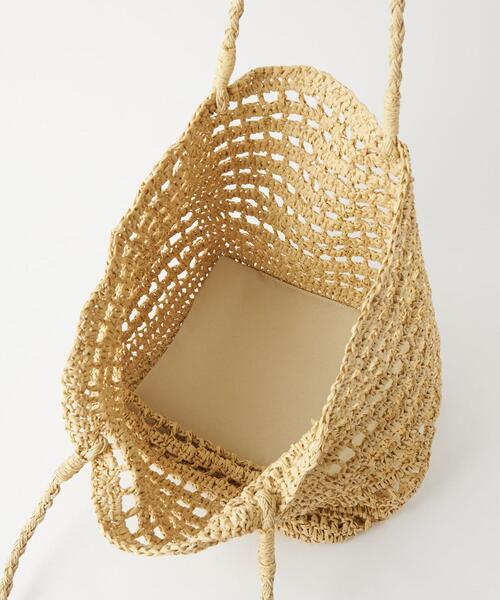 green label relaxing（グリーンレーベルリラクシング）の「ソフト ペーパー トートバッグ（かごバッグ・レディース・ナチュラル/ブラウン・FREE）」の10枚目の写真