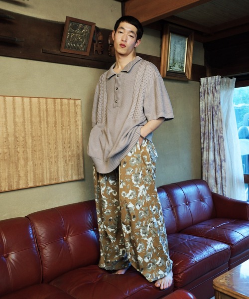 kolor ドッキングニットポロシャツ 新品 kolor カラー 21SS 強撚天竺 S/S KNIT ドッキングニット