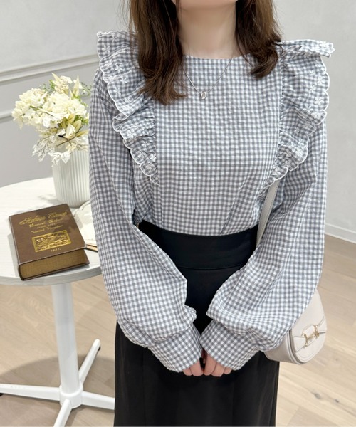 apres jour(アプレジュール)の「スカラップフリルブラウス【ZOZOTOWN限定アイテム】(シャツ/ブラウス・レディース・ブラック系その他/レッド系その他/グレー系その他・X-LARGE/フリー)」の21枚目の写真