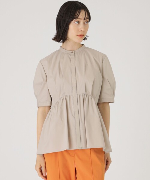 CAST:（キャストコロン）の「ボリュームスリーブブラウス（シャツ/ブラウス・レディース・ホワイト/グリーン/ネイビー/オレンジ/ベージュ/グリーン系その他7・S/M）」の3枚目の写真