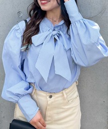 frunco | frill stand bowtie blouse(シャツ/ブラウス)