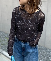 mi via loca | アソート アブストラクト・レオパード・花柄チュールトップス(Tシャツ/カットソー)