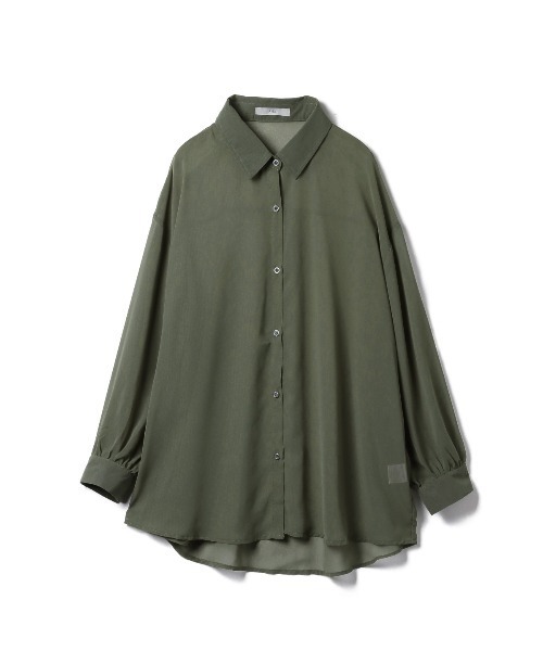 Ada.（エイダ）の「夏に大活躍！【冷房・ 紫外線・日焼け対策】ボリュームスリーブ シアーシャツ（シャツ/ブラウス・レディース・ホワイト/ライトグレー/ブラック/カーキ/ピンク/グレー/ブルー/ネイビー/イエロー・FREE）」の14枚目の写真