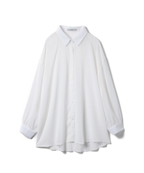 Ada.（エイダ）の「夏に大活躍！【冷房・ 紫外線・日焼け対策】ボリュームスリーブ シアーシャツ（シャツ/ブラウス・レディース・ホワイト/ライトグレー/ブラック/カーキ/ピンク/グレー/ブルー/ネイビー/イエロー・FREE）」の18枚目の写真