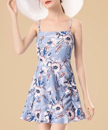 TeddyShop（テディショップ）の「レディース水着体型カバー 2WAYボタニカル柄サマーワンピ風オールインワンスイムウェア（水着）」