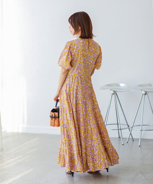 La TOTALITE（ラトータリテ）の「【Poppy Field  the label/ポピーフィールド ザ レーベル】ティアードドレス（ワンピース・レディース・パープル/ピンク・FREE）」の13枚目の写真