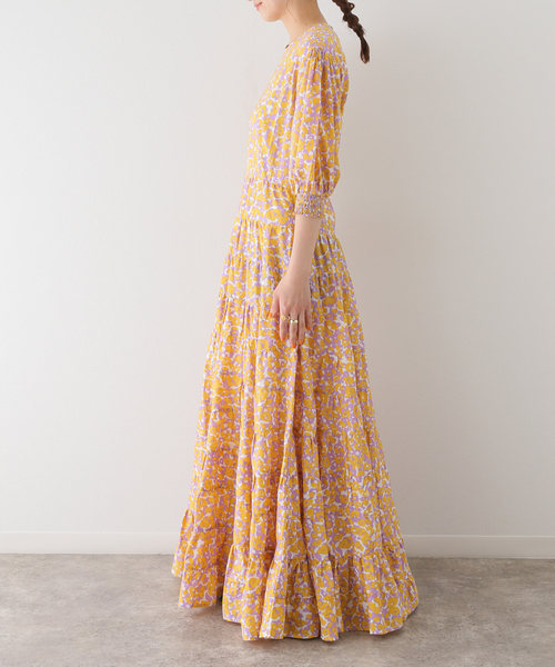 La TOTALITE（ラトータリテ）の「【Poppy Field  the label/ポピーフィールド ザ レーベル】ティアードドレス（ワンピース・レディース・パープル/ピンク・FREE）」の10枚目の写真