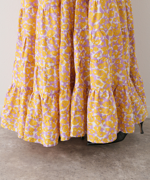 La TOTALITE（ラトータリテ）の「【Poppy Field  the label/ポピーフィールド ザ レーベル】ティアードドレス（ワンピース・レディース・パープル/ピンク・FREE）」の16枚目の写真