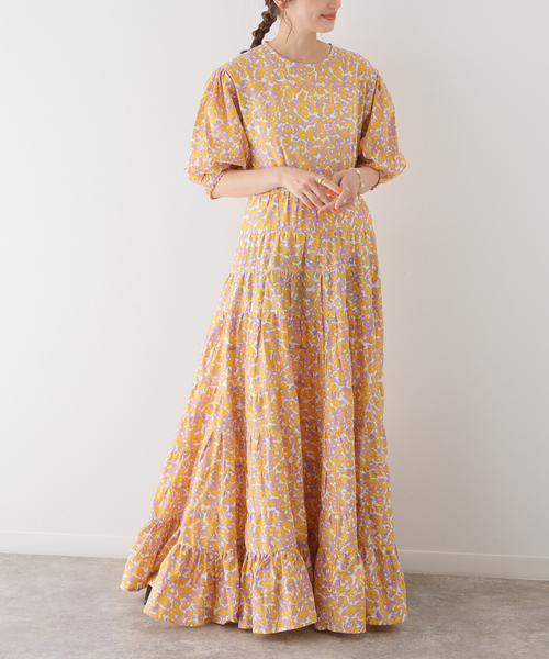 La TOTALITE（ラトータリテ）の「【Poppy Field  the label/ポピーフィールド ザ レーベル】ティアードドレス（ワンピース・レディース・パープル/ピンク・FREE）」の21枚目の写真