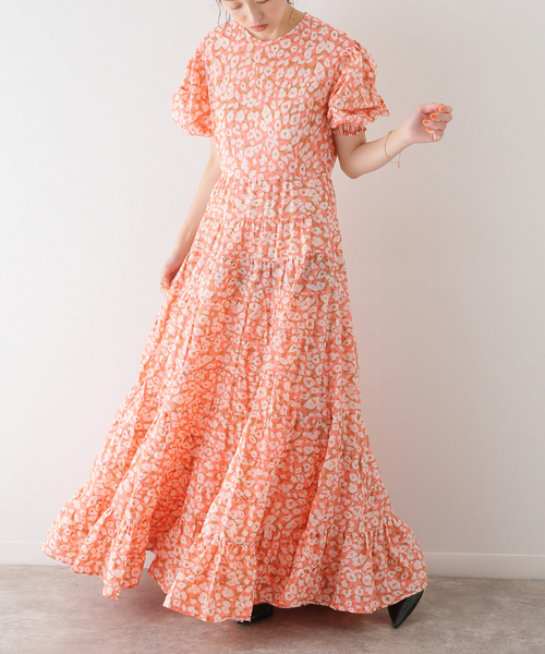 La TOTALITE（ラトータリテ）の「【Poppy Field  the label/ポピーフィールド ザ レーベル】ティアードドレス（ワンピース・レディース・パープル/ピンク・FREE）」の12枚目の写真