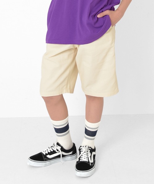GLAZOS（グラソス）の「パナマ織り・ハーフパンツ（その他パンツ・キッズ・カーキ/オレンジ/ネイビー/ベージュ/ホワイト・140cm/150cm/160cm/170cm）」の2枚目の写真