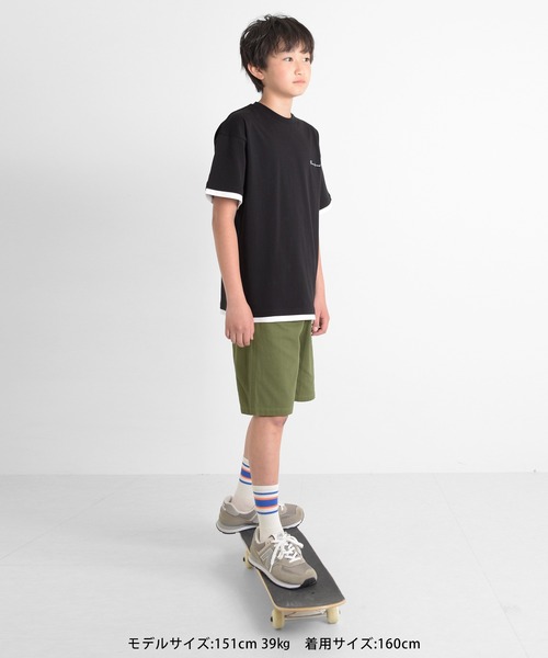 GLAZOS（グラソス）の「パナマ織り・ハーフパンツ（その他パンツ・キッズ・カーキ/オレンジ/ネイビー/ベージュ/ホワイト・140cm/150cm/160cm/170cm）」の9枚目の写真