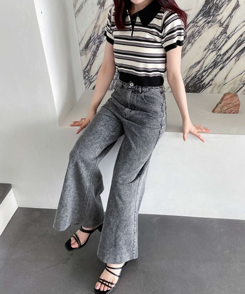 Heather(ヘザー)の「バギーデニム 903707(デニムパンツ・レディース・ライトブルー/ケミカルウォッシュ/グレー・S/M)」の5枚目の写真