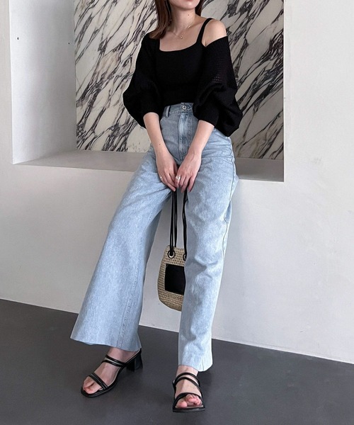 Heather(ヘザー)の「バギーデニム 903707(デニムパンツ・レディース・ライトブルー/ケミカルウォッシュ/グレー・S/M)」の10枚目の写真
