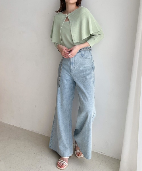 Heather(ヘザー)の「バギーデニム 903707(デニムパンツ・レディース・ライトブルー/ケミカルウォッシュ/グレー・S/M)」の11枚目の写真