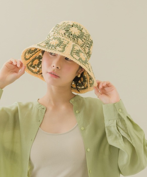 SMELLY（スメリー）の「クロシェモチーフハット（ハット・レディース・ブラック系その他/ホワイト系その他・-）」の5枚目の写真