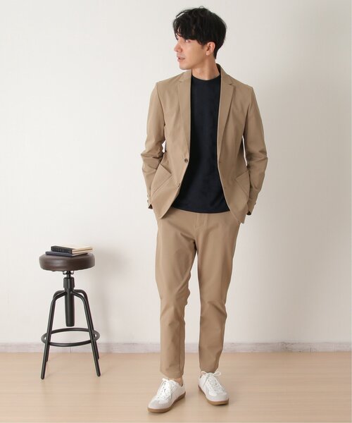 IKKA LOUNGE（イッカラウンジ）の「【セットアップ対応】イージーケア速乾鹿の子ジャケット（テーラードジャケット・メンズ・ベージュ/ネイビー・XL/L/S/M）」の20枚目の写真