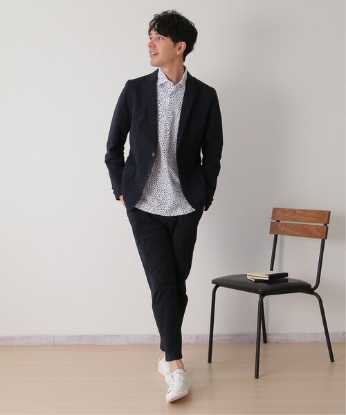 IKKA LOUNGE（イッカラウンジ）の「【セットアップ対応】イージーケア速乾鹿の子ジャケット（テーラードジャケット・メンズ・ベージュ/ネイビー・XL/L/S/M）」の19枚目の写真