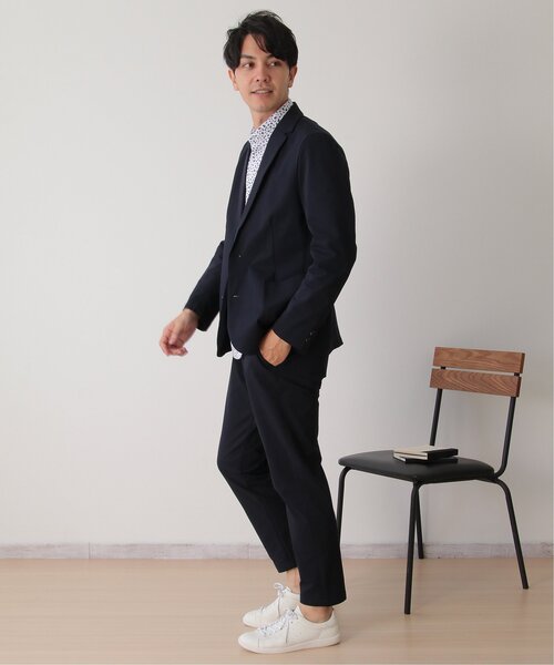 IKKA LOUNGE（イッカラウンジ）の「【セットアップ対応】イージーケア速乾鹿の子ジャケット（テーラードジャケット・メンズ・ベージュ/ネイビー・XL/L/S/M）」の15枚目の写真