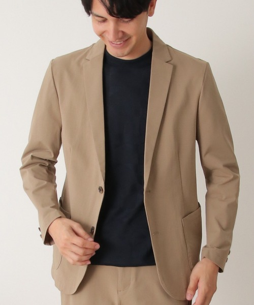 IKKA LOUNGE（イッカラウンジ）の「【セットアップ対応】イージーケア速乾鹿の子ジャケット（テーラードジャケット・メンズ・ベージュ/ネイビー・XL/L/S/M）」の2枚目の写真