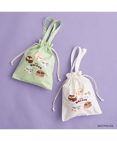 Lycee mine(リセマイン)の「【PUI PUI モルカー】ぎゅっとできるトートバッグ(その他小物・キッズ・アイボリー/ミント・フリー)」の3枚目の写真