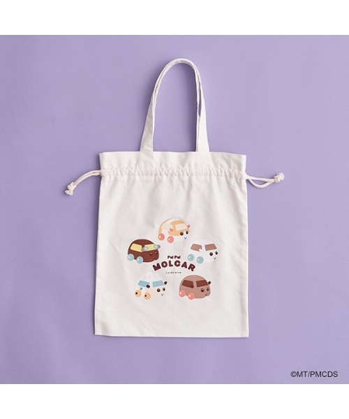 Lycee mine(リセマイン)の「【PUI PUI モルカー】ぎゅっとできるトートバッグ(その他小物・キッズ・アイボリー/ミント・フリー)」の4枚目の写真