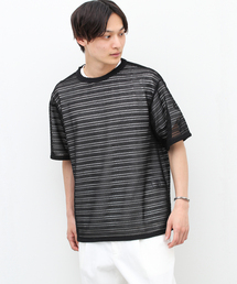417 EDIFICE | ソフトレースボーダーTEE(シャツ/ブラウス)
