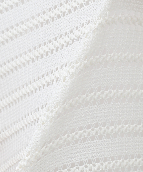 417 EDIFICE（フォーワンセブンエディフィス）の「ソフトレースボーダーTEE（シャツ/ブラウス・メンズ・ホワイト/ベージュ/ブラック・LARGE/MEDIUM）」の14枚目の写真
