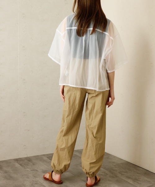 Per sist ence（パーシエンス）の「Per sist ence/パーシエンス　 オーガンジーシアー半袖シャツ（シャツ/ブラウス・レディース・ブラウン/ブラック/グレー/ホワイト・FREE）」の11枚目の写真