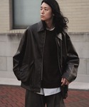 WYM LIDNM | FAUX LEATHER MILITARY BLOUSON(短外套)