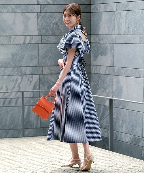 AND COUTURE（アンドクチュール）の「ギンガムチェックボウタフレア