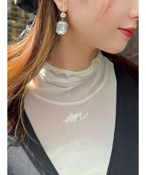 EATME（イートミー）の「シースルーメッシュTOP（Tシャツ/カットソー・レディース・ブラック/オフホワイト・FREE）」の5枚目の写真