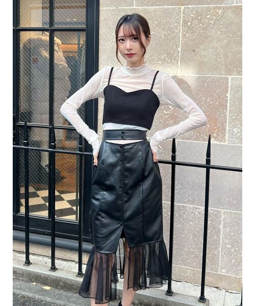 EATME（イートミー）の「シースルーメッシュTOP（Tシャツ/カットソー・レディース・ブラック/オフホワイト・FREE）」の11枚目の写真