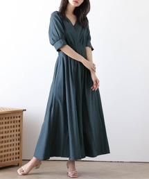 SUGAR BISKET（シュガービスケット）の「リネン混フレアワンピース（ワンピース）」