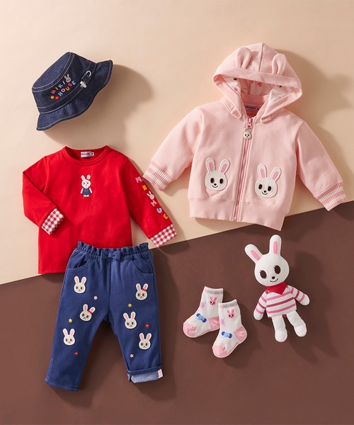 MIKI HOUSE（ミキハウス）の「うさこロゴ刺繍帽子（ハット・キッズ・インディゴブルー/レッド・SS(46-48cm)/S(48-50cm)/M(50-52cm)/L(52-54cm)）」の18枚目の写真