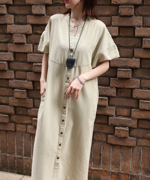 新品⭐️kubosanmade リネン スタンドカラーロングシャツワンピース 新品⭐️kubosanmade リネン スタンドカラーロングシャツワンピース