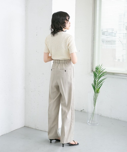 KBF(ケイビーエフ)の「カットジャガードTEE(Tシャツ/カットソー・レディース・イエロー/ブラック/アイボリー・ONE)」の10枚目の写真