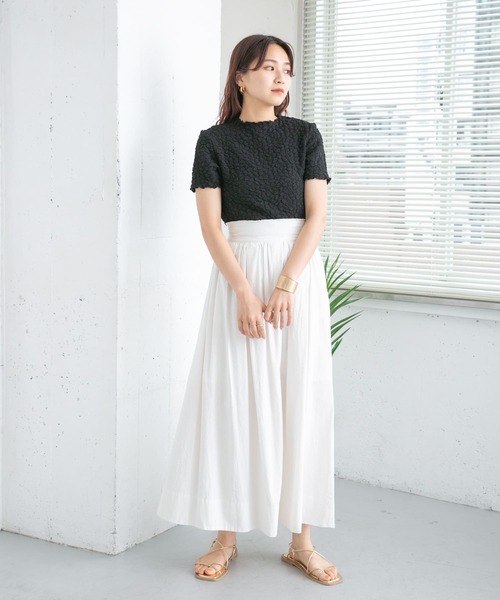 KBF(ケイビーエフ)の「カットジャガードTEE(Tシャツ/カットソー・レディース・イエロー/ブラック/アイボリー・ONE)」の17枚目の写真