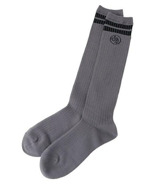 Candy Stripper（キャンディストリッパー）の「CS LINE RIB HIGH ソックス（ソックス/靴下・レディース・ヘザーグレー/ライトブルー/オフホワイト/ブラック・FREE）」の5枚目の写真