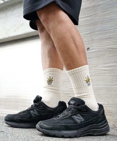 HUF（ハフ）の「HUF/ハフ GREEN BUDDY EMB SOCK 靴下（ソックス/靴下・メンズ・クリーム/ライトパープル・FREE）」の9枚目の写真