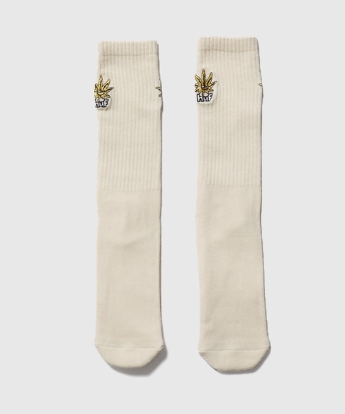 HUF（ハフ）の「HUF/ハフ GREEN BUDDY EMB SOCK 靴下（ソックス/靴下・メンズ・クリーム/ライトパープル・FREE）」の7枚目の写真