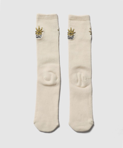 HUF（ハフ）の「HUF/ハフ GREEN BUDDY EMB SOCK 靴下（ソックス/靴下・メンズ・クリーム/ライトパープル・FREE）」の8枚目の写真