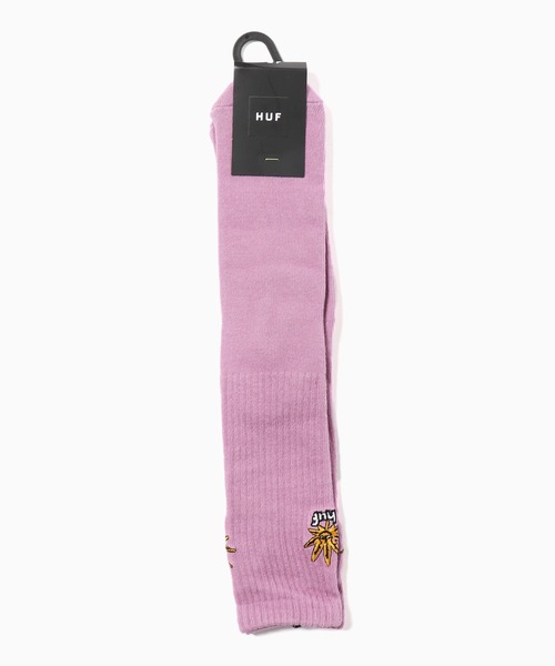 HUF（ハフ）の「HUF/ハフ GREEN BUDDY EMB SOCK 靴下（ソックス/靴下・メンズ・クリーム/ライトパープル・FREE）」の13枚目の写真